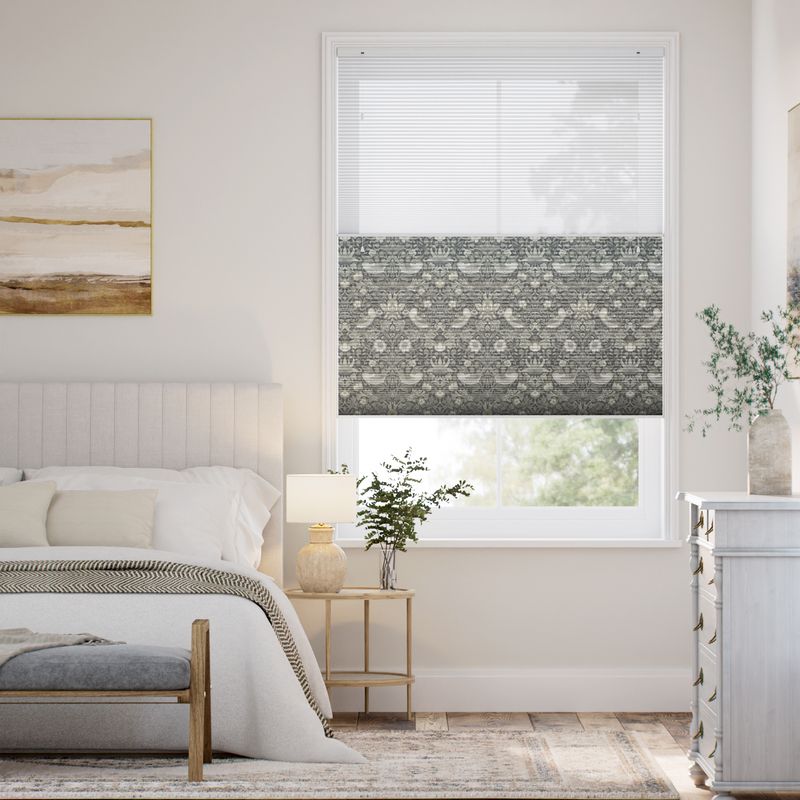 ツインハニカム シアー ウィリアム・モリス いちご泥棒 マナーグレー シェード