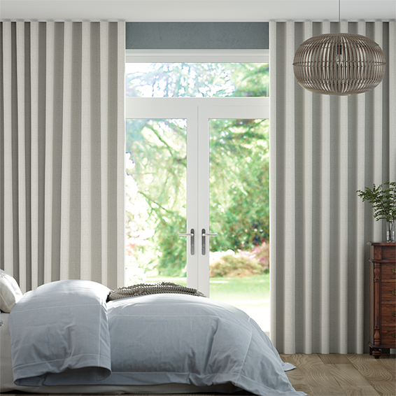 ウェーブ アーロ ソフトグレー カーテン